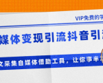准哥自媒体变现引流抖音引流+爆文采集自媒体借助工具,让你事半功倍(附素材)-风淘社