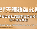 21天赚钱强化营,掌握全套社交新零售实战打法,赚回N倍学员-风淘社