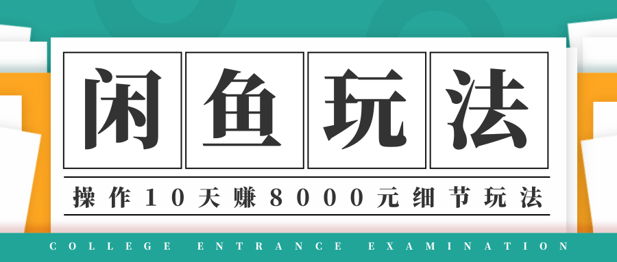 龟课·闲鱼项目玩法实战班第12期，操作10天左右利润有8000元细节玩法-风淘社