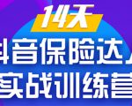 《14天抖音保险达人实战训练营》从0开始-搭建账号-拍摄剪辑-获客到打造爆款-风淘社