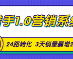 猎手1.0营销系统,从0到1,营销实战课,24路转化秘诀3天销量暴增20倍-风淘社