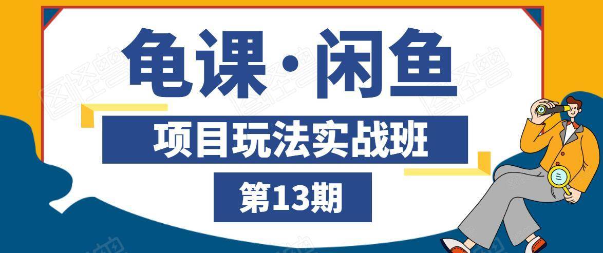 龟课·闲鱼项目玩法实战班第13期,轻松玩转闲鱼,多渠道多方法引流到私域流量池-风淘社