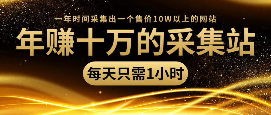 年赚十万的采集站,每天却只需要1小时,一年时间采集出一个售价10W以上的网站-风淘社