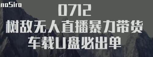 树敌‮习研‬社抖音无人直播暴力带货车载U盘必出单，单号单日产出300纯利润-风淘社