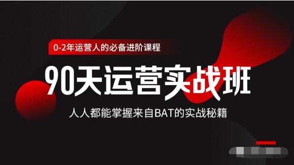 价值3499的90天运营实战班,人人都能掌握来自BAT的实战秘籍-风淘社
