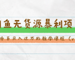 斜杠蜻蜓·闲鱼无货源暴利项目:让你百分百月入过万的教学课程(v1-v5班)-风淘社