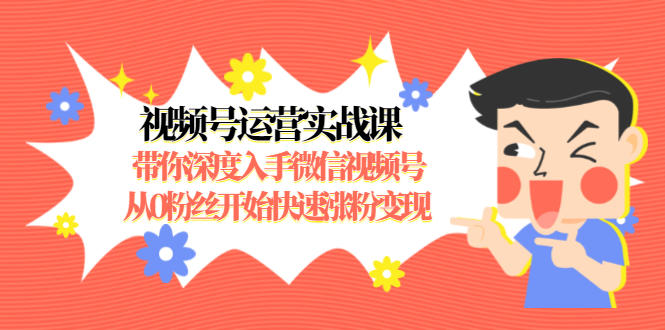 视频号运营实战课,带你深度入手微信视频号1.0,从0粉丝开始快速涨粉变现-风淘社