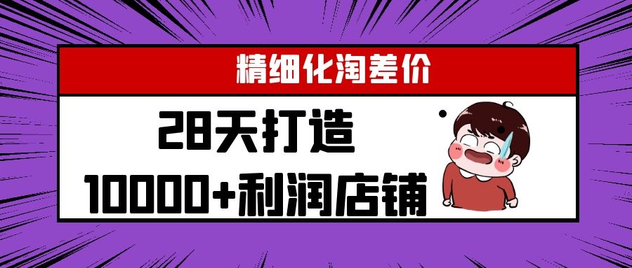 Yl精细化淘差价28天打造10000+利润店铺,精细化选品项目(附软件)-风淘社
