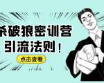 杀破狼密训营:B站霸屏引流的原理及方式+搭建赚钱的内容法则-风淘社