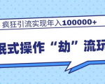 团队内部课程,流氓式操作“劫”流玩法,疯狂引流实现年入100000+-风淘社