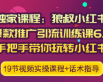 狼叔小红书爆款推广引流训练课6.0,手把手带你玩转小红书-风淘社