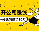 0元开公司赚钱,不花一分钱几天躺赚了30多万,详细操作流程!-风淘社