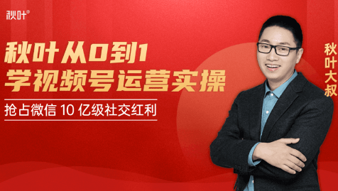 秋叶从0到1学视频号运营实操，抢占微信10亿级红利市场【完结-高清无水印】-风淘社