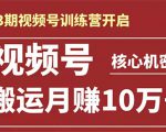 起航哥-第3期视频号核心机密:暴力搬运日入3000+月赚10万玩法-风淘社