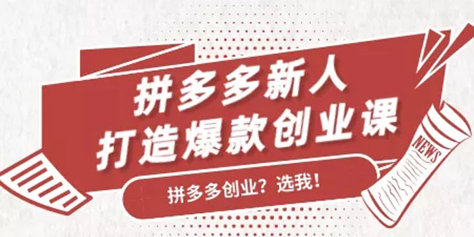 拼多多新人打造爆款创业课：快速引流持续出单，适用于所有新人-风淘社