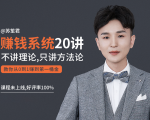 苏笙君的赚钱系统20课 教你从0到1赚到你的第一桶金(不讲理论,只讲方法论)-风淘社