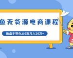龟课·闲鱼无货源电商课程第20期:闲鱼项目操盘手带你从0到月入20万+-风淘社