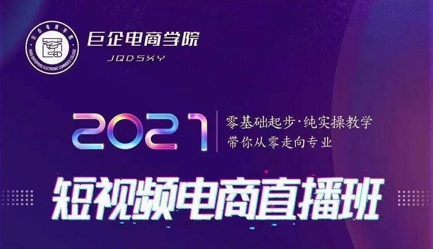 巨企电商学院·2021短视频电商直播班,价值2980元-风淘社
