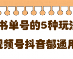 低成本创业项目,抖音,快手,视频号都通用的书单号5种赚钱玩法-风淘社