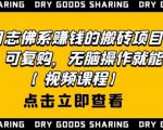 强子日志佛系赚钱的搬砖项目,需求大,可复购,无脑操作就能收钱-风淘社