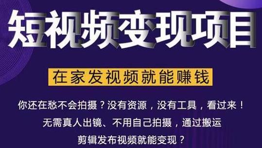 在家也能操作的短视频赚钱项目，无需真人，不用拍摄，纯搬运月入2到5万-风淘社