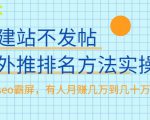 不建站不发帖做外推排名方法实操,持久seo霸屏,有人月赚几万到几十万-风淘社