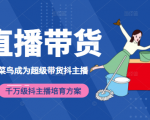 3天从菜鸟成为超级带货抖主播,千万级抖主播培育方案(价值980元)-风淘社