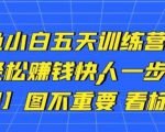 卓让闲鱼小白五天训练营,每天一小时,轻松赚钱快人一步-风淘社