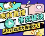 大鹏·电商直播带货课,系统学习直播带货各环节技巧和套路-风淘社