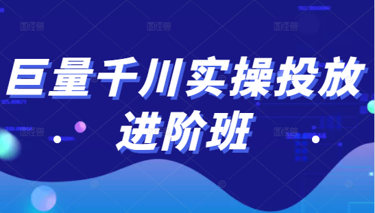 巨量千川实操投放进阶班,投放策略、方案,复盘模型和数据异常全套解决方法-风淘社