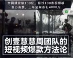 创壹慧慧周短视频爆款方法论,让你快速入门、少走弯路、节省试错成本-风淘社
