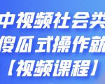 抖音中视频社会类玩法,傻瓜式操作就能赚钱【视频课程】-风淘社