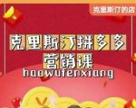 克里斯汀拼多多运营课,适合小白初涉平台,低成本入门-风淘社