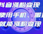 蟹老板-抖音涨粉变现号，起号卖号3天千粉，会使用手机或搬运就能涨粉变现-风淘社