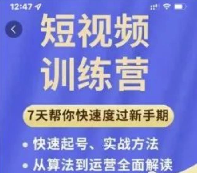 成哥从入门到精通7天短视频运营训练营，理论、实战、创新共42节课-风淘社
