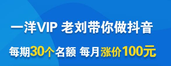 一洋电商抖音VIP,每月集训课+实时答疑+资源共享+联盟合作价值580元-风淘社