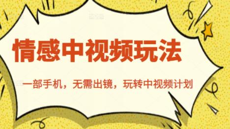 北北情感中视频玩法,一部手机,无需出镜,玩转中视频计划-风淘社