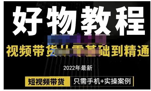 锅锅老师好物分享课程:短视频带货从零基础到精通,只需手机+实操-风淘社