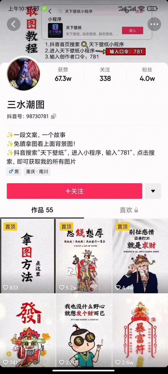国潮壁纸变现项目,新手可操作日赚200+【素材+软件+教程】-风淘社