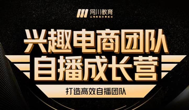 兴趣电商团队自播成长营,解密直播流量获取承接放大的核心密码-风淘社