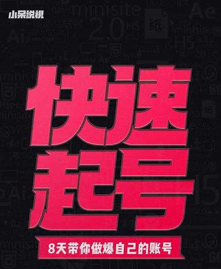 小呆-快速起号实操核心8讲,8天教你做爆自己的账号-风淘社