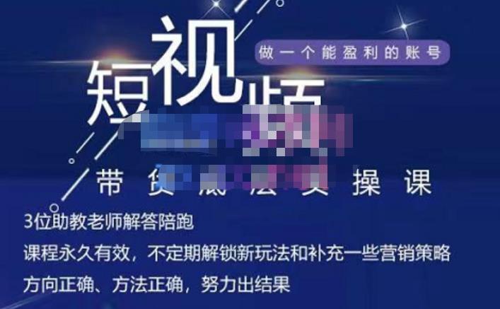 吴Sir·短视频带货底层实操课,教你如何选爆品、了解获短视频流量密码,正确起号-风淘社