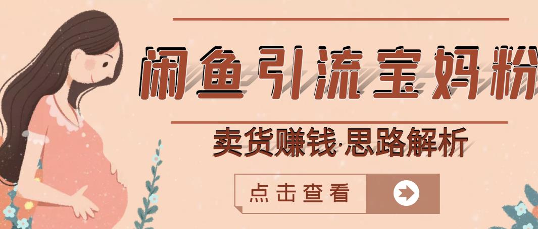 闲鱼引流宝妈粉+卖货赚钱一个月收益30000+(实操视频教程)-风淘社