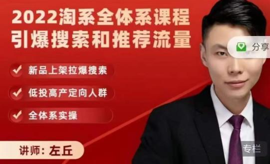 2022淘系全体系课程引爆搜索和推荐流量，新品上架拉爆搜索-风淘社