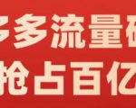 阿杰·拼多多流量破局:如何打黑标,爆款的思路,拼多多流量框架,快速抢占百亿流量-风淘社