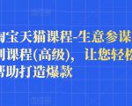 樊剑淘宝天猫课程-生意参谋数据分析系列课程(高级)，让您轻松运营店铺，帮助打造爆款-风淘社