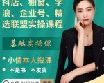 抖店、橱窗、学浪、企业号、精选联盟实操课程,适合新手快速入门-风淘社