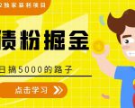 全网2022独家暴利项目，负债粉掘金，日搞5000的路子-风淘社