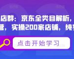 贝千电商店群:京东全类目解析,京东店群专业运营,实操200家店铺,纯实战经验-风淘社