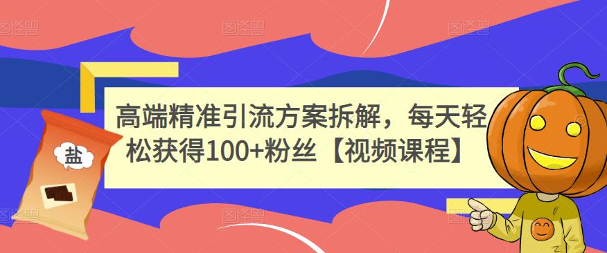 高端精准引流方案拆解,每天轻松获得100+粉丝【视频课程】-风淘社